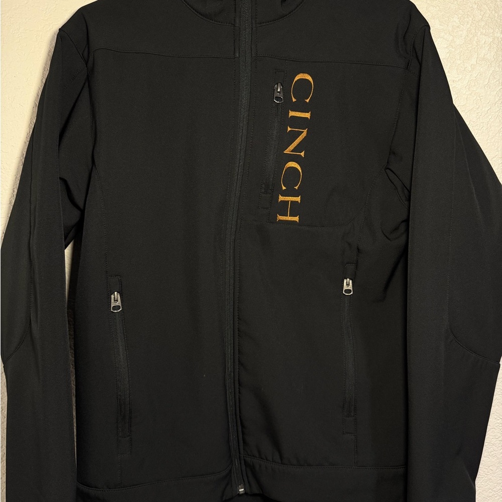 Cinch Men's Black Performance Jacket with Gold Logo